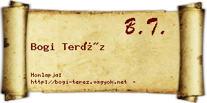 Bogi Teréz névjegykártya