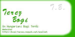 terez bogi business card